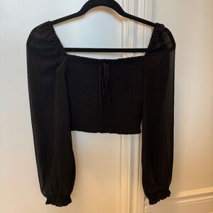 Aritzia Black Blouse